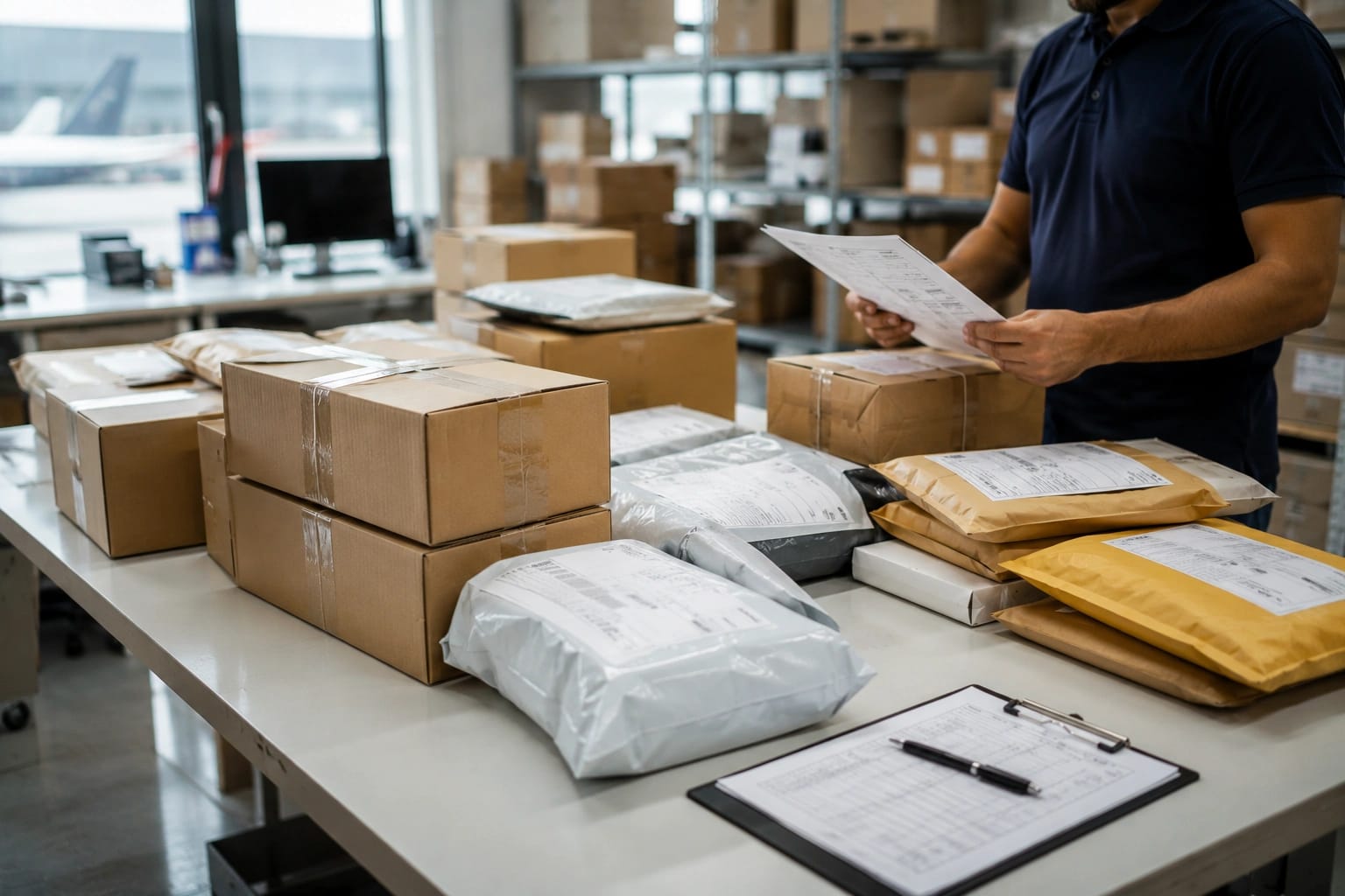Personal parcels and small shipments prepared for export